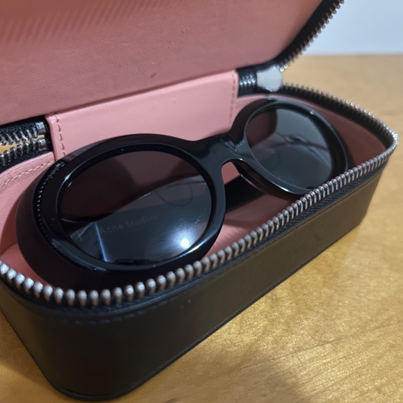 Acne Studios Mustang Oval Black Sunglasses Kurt Cobain inspired - Picture 8 of 12